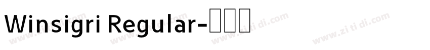 Winsigri Regular字体转换